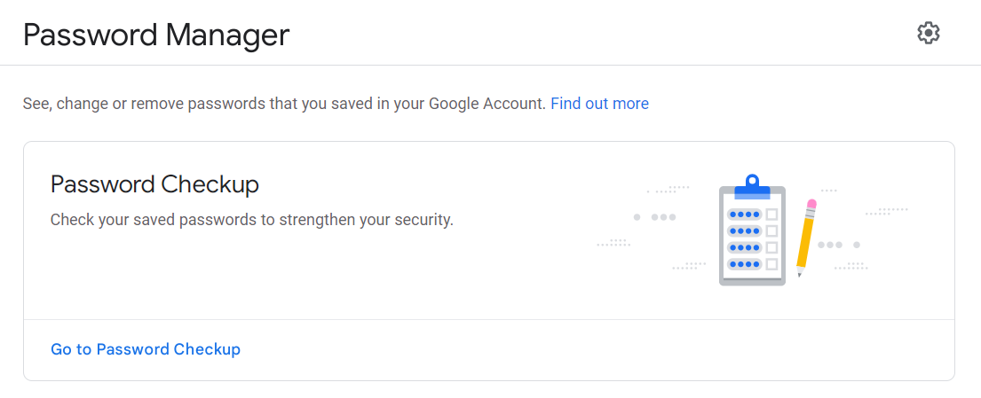 Google Password checkup