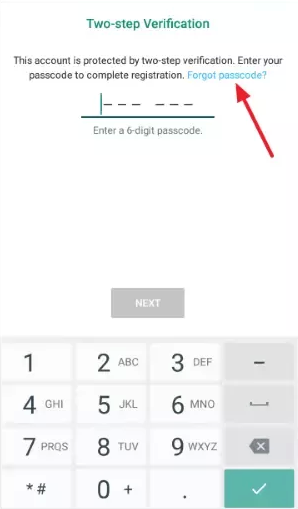 Verification 6-PIN Code whatsapp